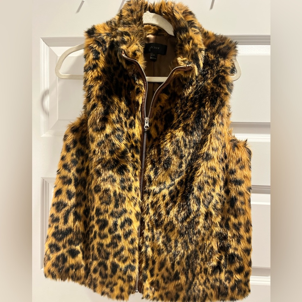 JCrew Women’s Faux Fur Vest, Small